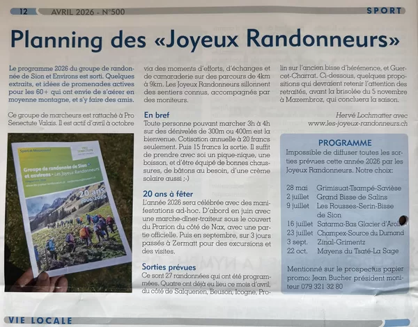 Journal de Savièse d'avril